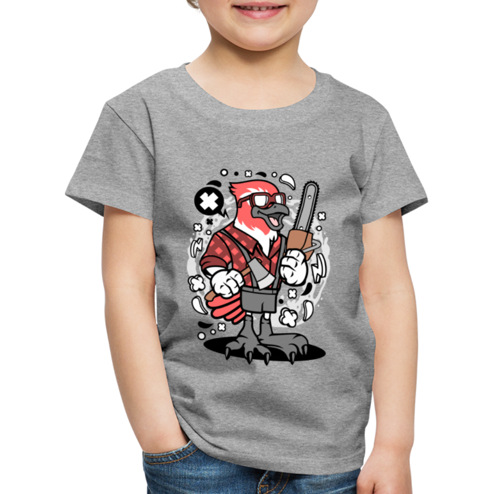 Maglietta Premium per bambini | Spreadshirt | Bird Lumberjack - grigio melange