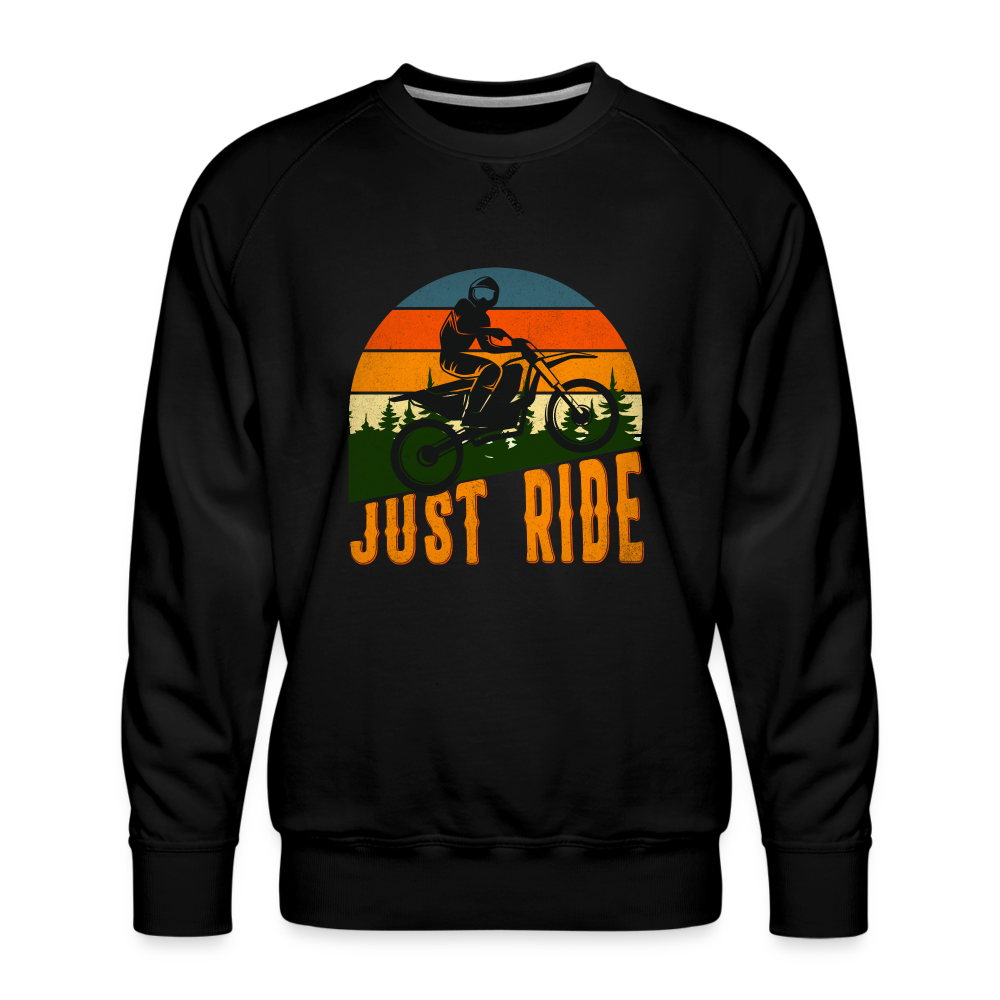 Felpa premium da uomo | Spreadshirt | Just Ride - nero