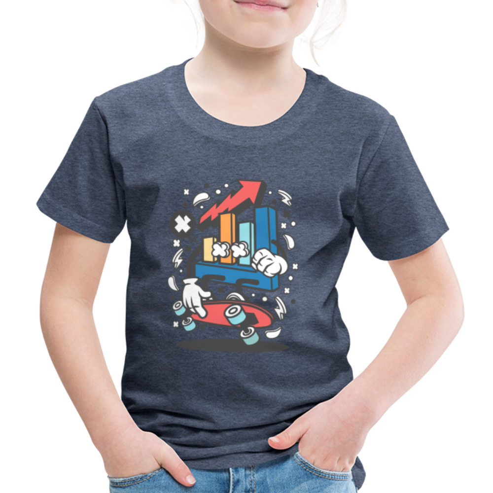 Maglietta Premium per bambini | Spreadshirt | Chart Skater - bluastro