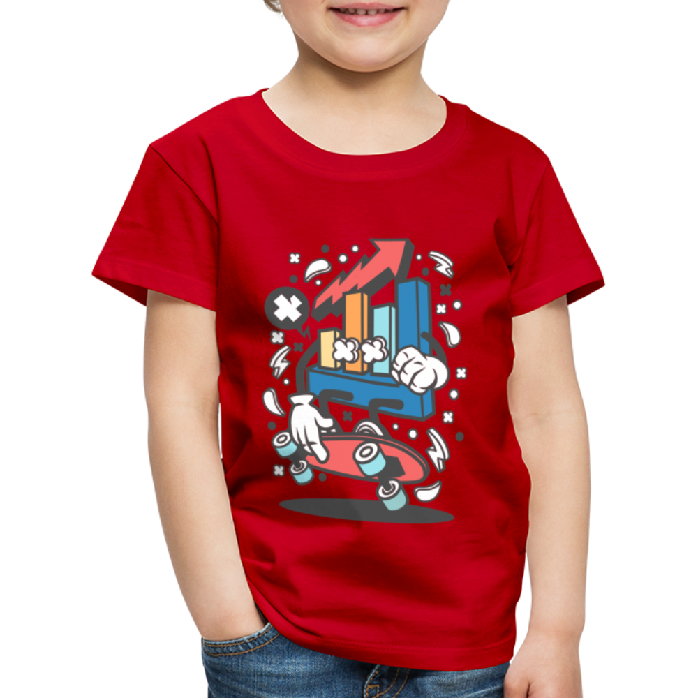 Maglietta Premium per bambini | Spreadshirt | Chart Skater - rosso