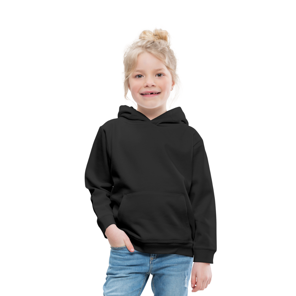 Felpa con cappuccio Premium per bambini | Personalizzabile - nero