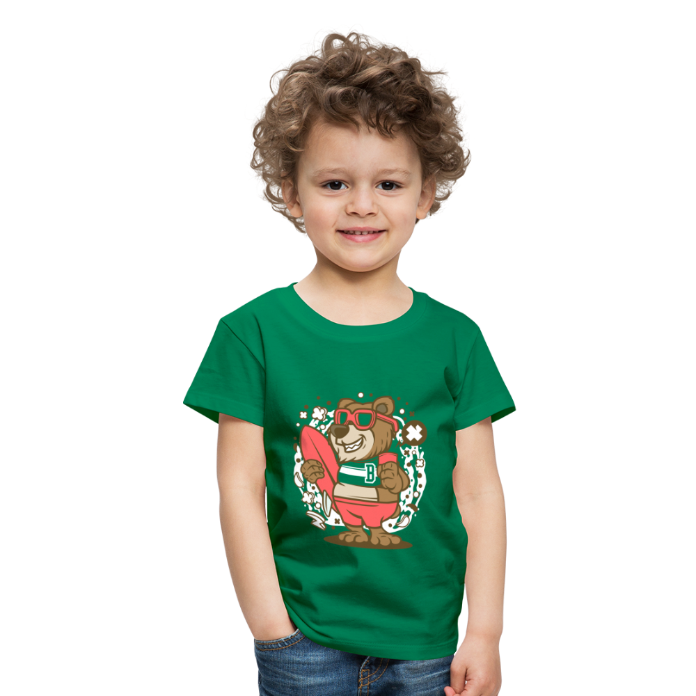 Maglietta Premium per bambini | Spreadshirt | Bear Surfing - verde kelly