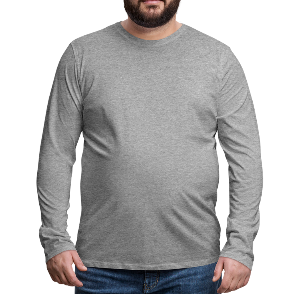 Maglietta Premium a manica lunga da uomo | Spreadshirt - grigio melange