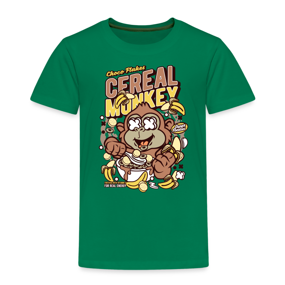 Maglietta Premium per bambini | Spreadshirt | Cereal Monkey - verde kelly