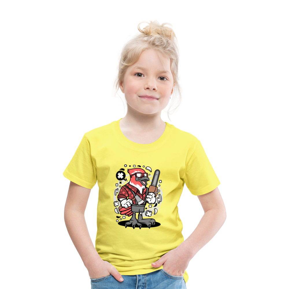 Maglietta Premium per bambini | Spreadshirt | Bird Lumberjack - giallo