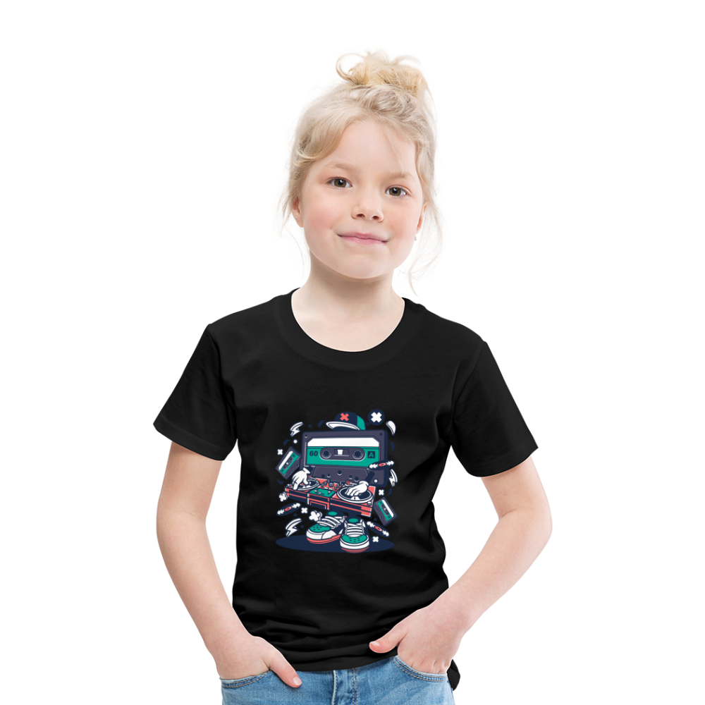 Maglietta Premium per bambini | Spreadshirt | Cassette Disk Jockey - nero