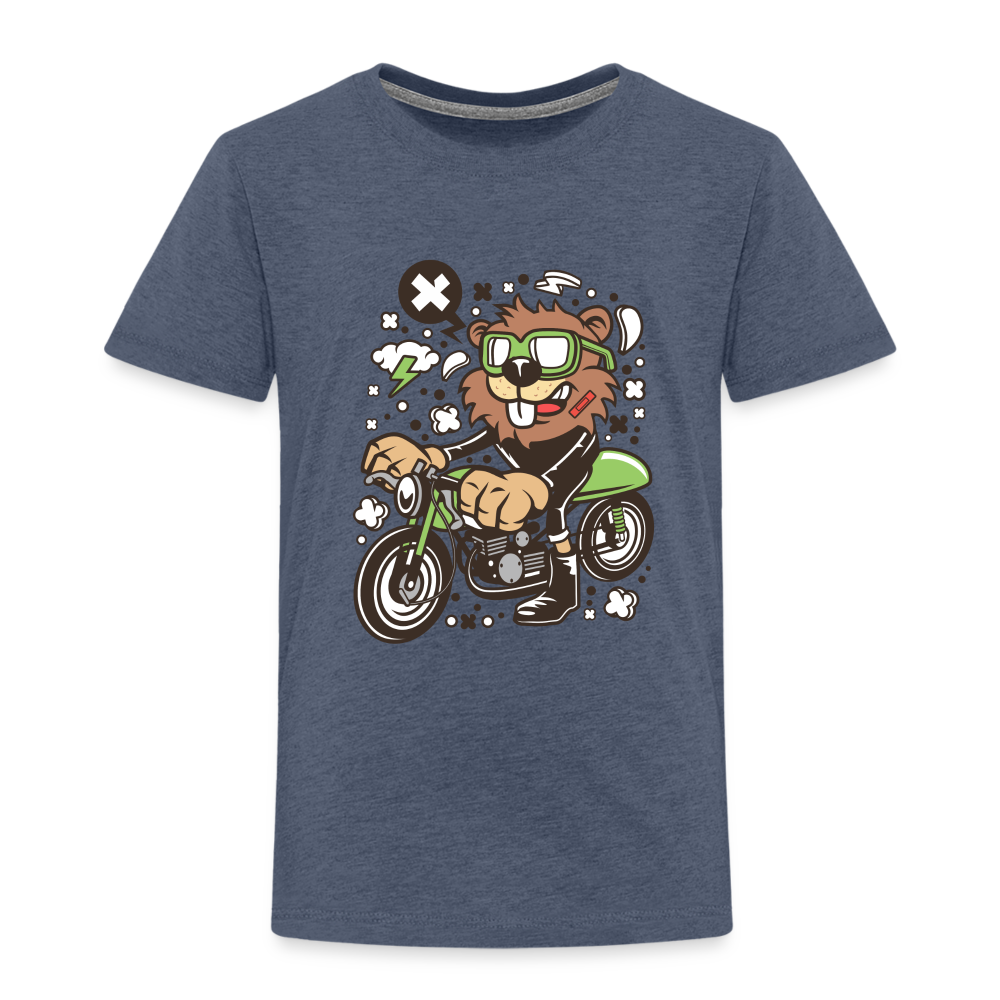 Maglietta Premium per bambini | Spreadshirt | Beaver Motorcycle - bluastro