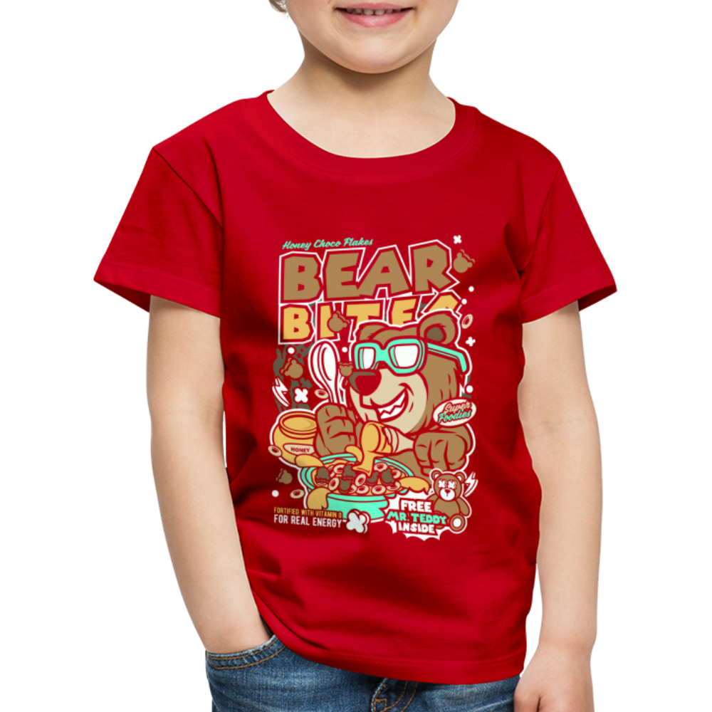 Maglietta Premium per bambini | Spreadshirt | Bear Bites - rosso