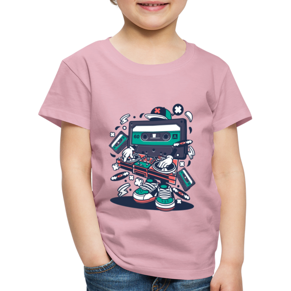 Maglietta Premium per bambini | Spreadshirt | Cassette Disk Jockey - rosa chiaro