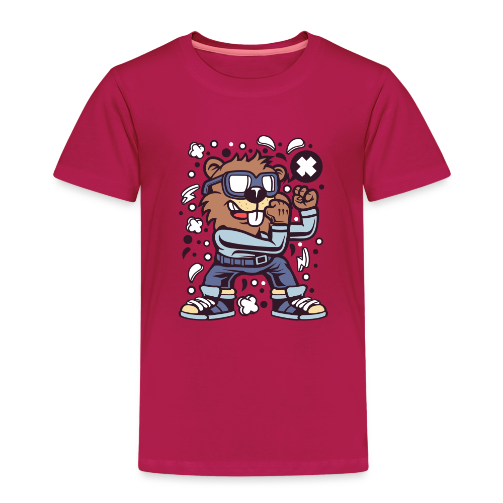 Maglietta Premium per bambini | Spreadshirt | Beaver Fighter - Borgogna