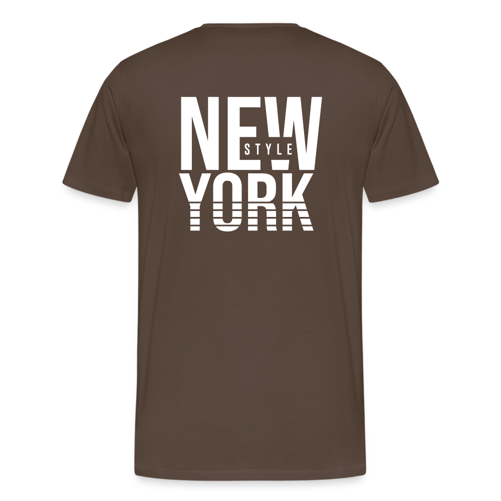 Maglietta Premium da uomo | Spreadshirt | New York Style - marrone nobile