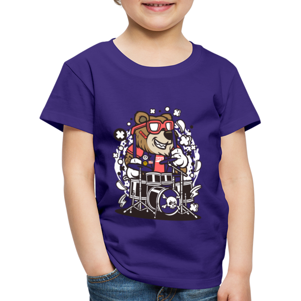 Maglietta Premium per bambini | Spreadshirt | Bear Drummer - viola