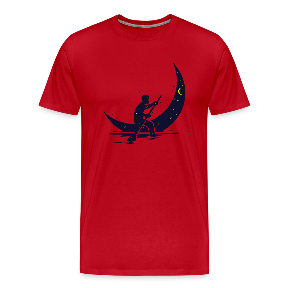 Maglietta Premium da uomo | Spreadshirt | Moon Boat - rosso