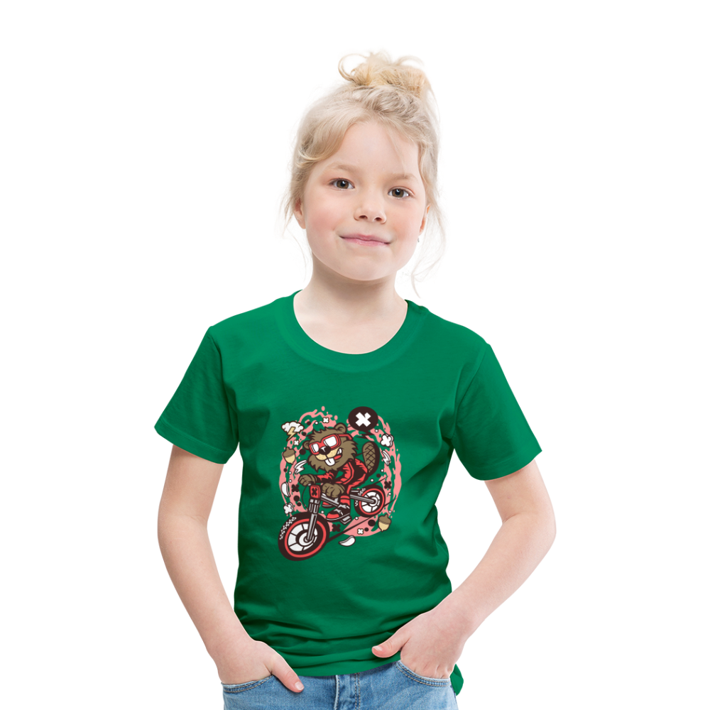 Maglietta Premium per bambini | Spreadshirt | Beaver Downhill - verde kelly