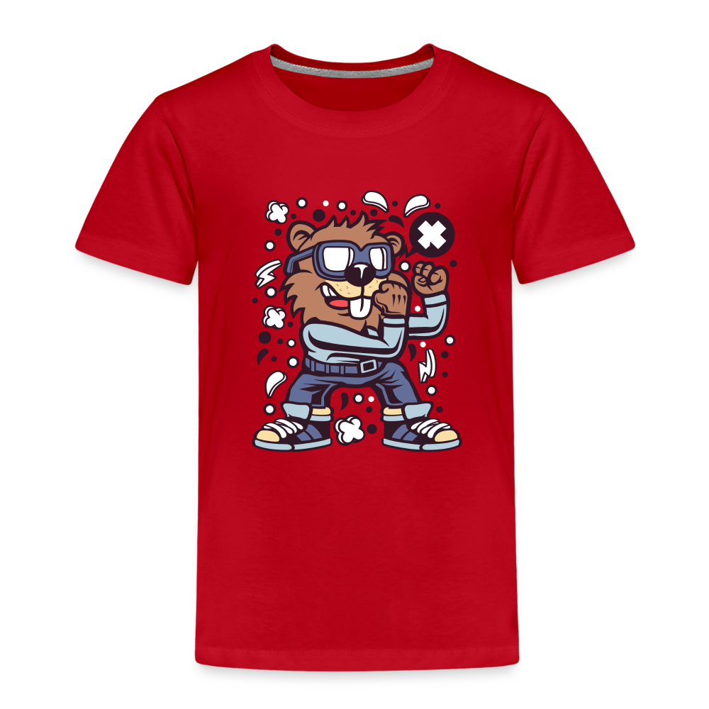 Maglietta Premium per bambini | Spreadshirt | Beaver Fighter - rosso