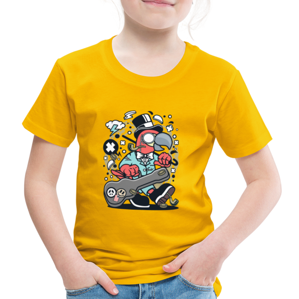 Maglietta Premium per bambini | Spreadshirt | Bird Guitarist - giallo sole