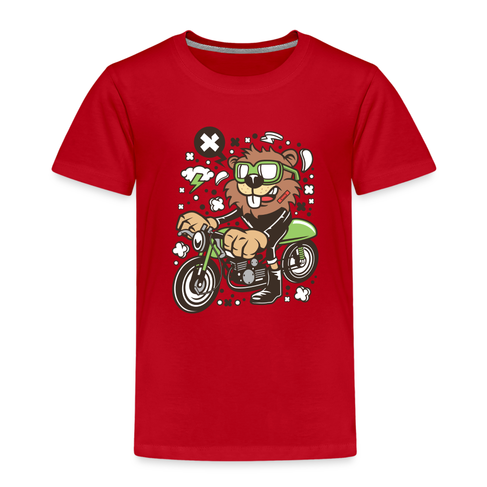 Maglietta Premium per bambini | Spreadshirt | Beaver Motorcycle - rosso