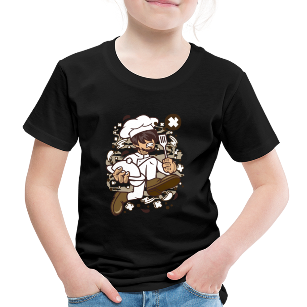 Maglietta Premium per bambini | Spreadshirt | Chef Running - nero