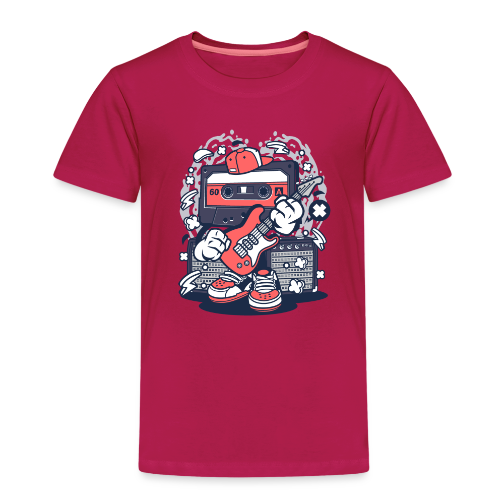 Maglietta Premium per bambini | Spreadshirt | Cassette Rockstar - Borgogna