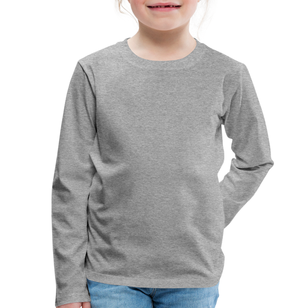 Maglietta Premium a manica lunga per bambini | Spreadshirt - grigio melange