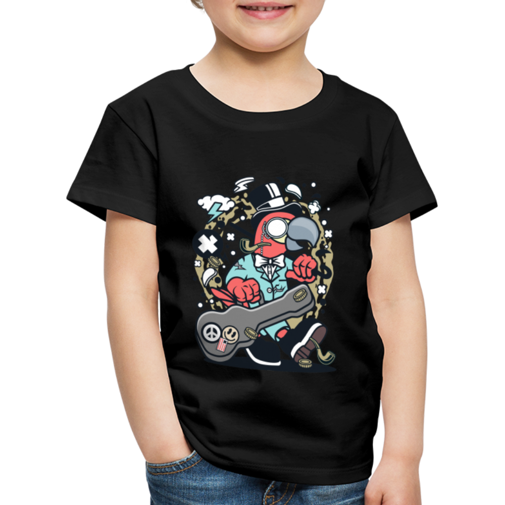 Maglietta Premium per bambini | Spreadshirt | Bird Guitarist - nero