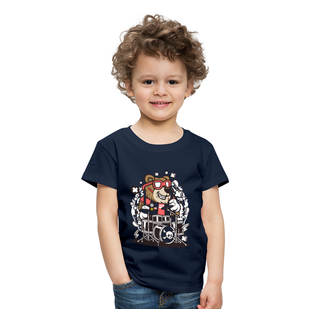 Maglietta Premium per bambini | Spreadshirt | Bear Drummer - navy