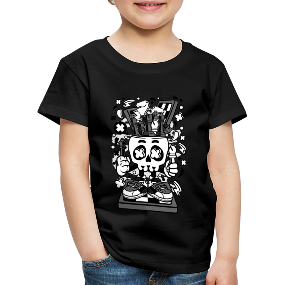 Maglietta Premium per bambini | Spreadshirt | Chess Skull - nero