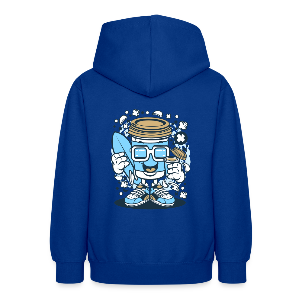 Felpa con cappuccio per Bambini (9/13 anni) | AWDis | Coffee Cup Surfer - blu royal