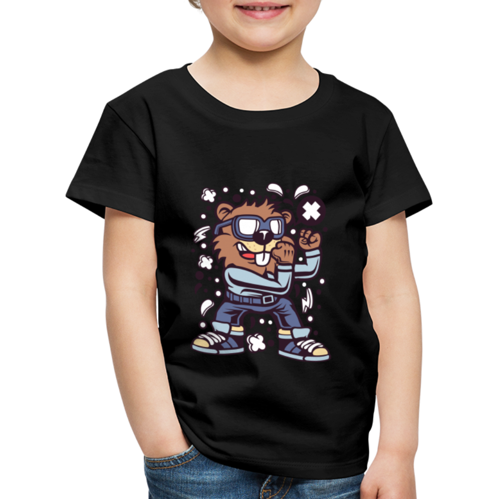 Maglietta Premium per bambini | Spreadshirt | Beaver Fighter - nero