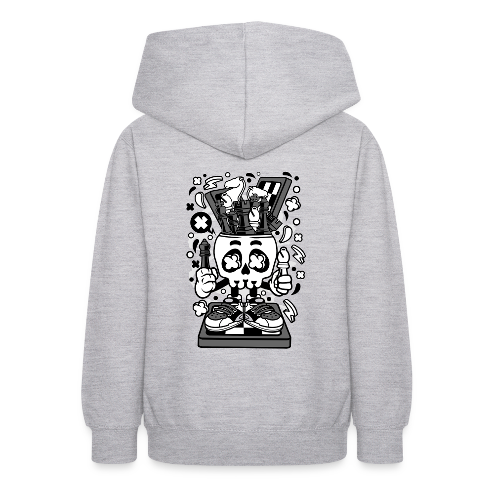 Felpa con cappuccio per teenager | AWDis | ChessSkull - grigio chiaro melange