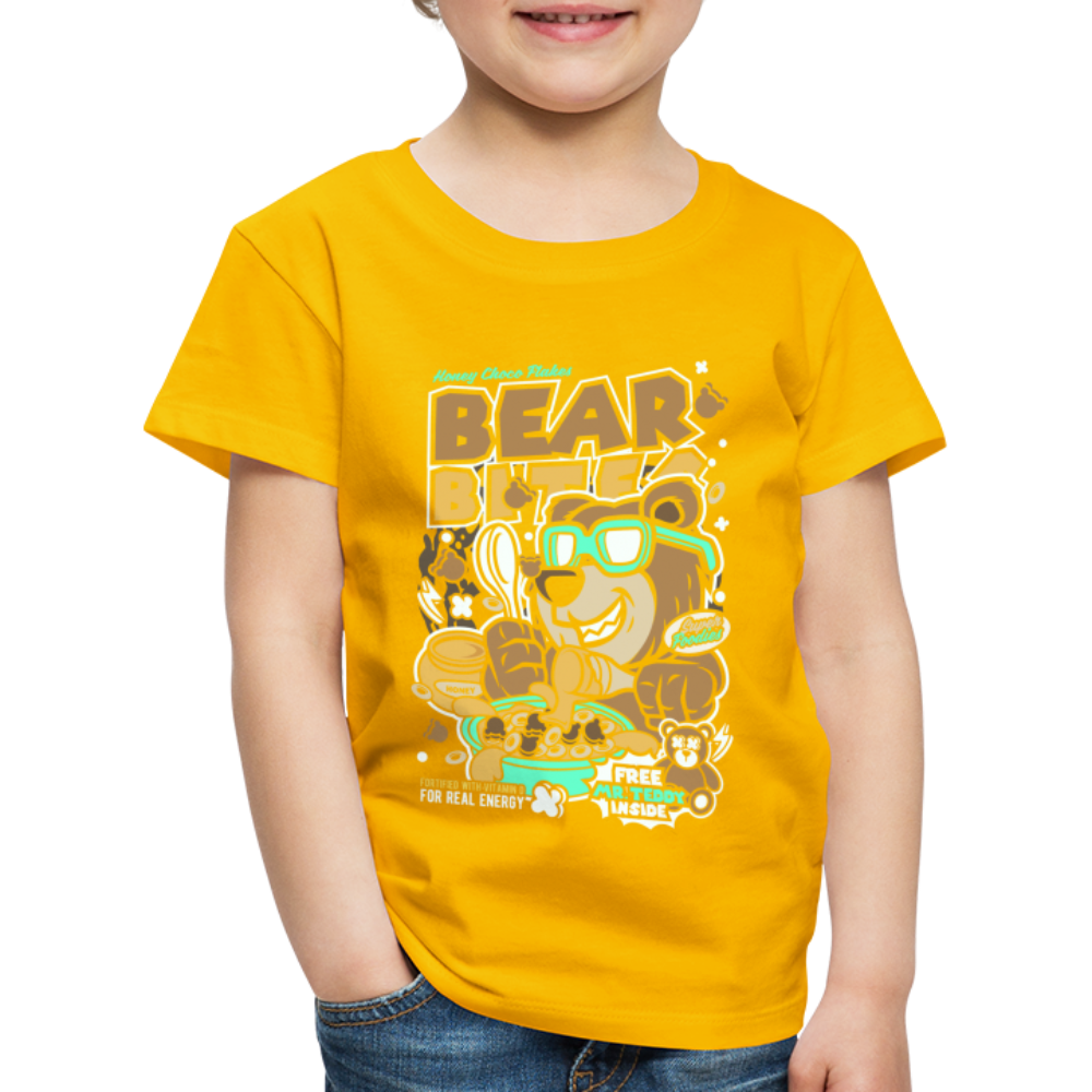 Maglietta Premium per bambini | Spreadshirt | Bear Bites - giallo sole