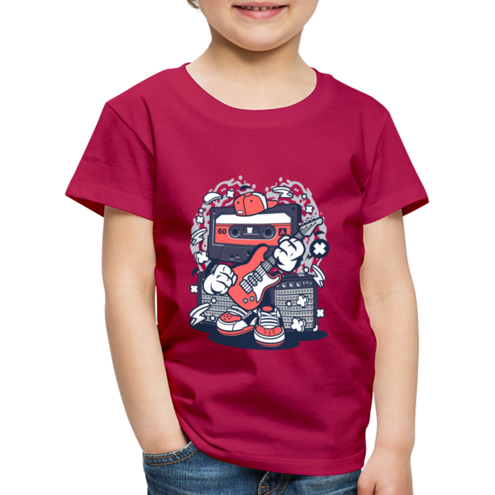 Maglietta Premium per bambini | Spreadshirt | Cassette Rockstar - Borgogna