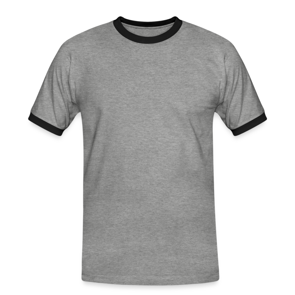 Maglietta Contrast da uomo | Spreadshirt - grigio melange/nero