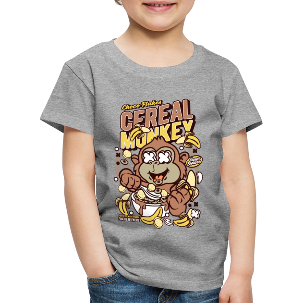 Maglietta Premium per bambini | Spreadshirt | Cereal Monkey - grigio melange