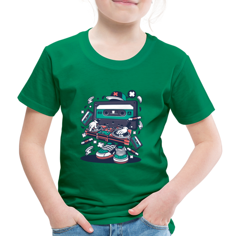 Maglietta Premium per bambini | Spreadshirt | Cassette Disk Jockey - verde kelly