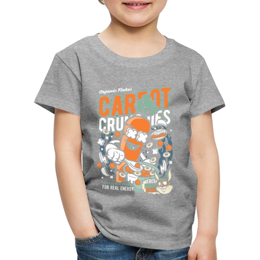 Maglietta Premium per bambini | Spreadshirt | Carrot Crunchies - grigio melange