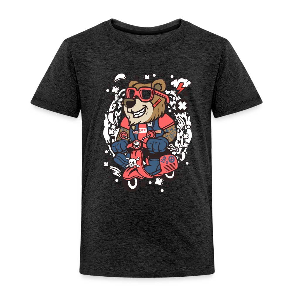 Maglietta Premium per bambini | Spreadshirt | Bear Scooterist - antracite