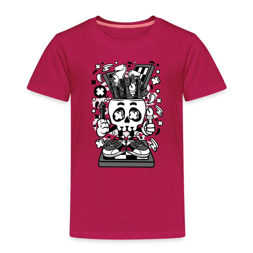 Maglietta Premium per bambini | Spreadshirt | Chess Skull - Borgogna