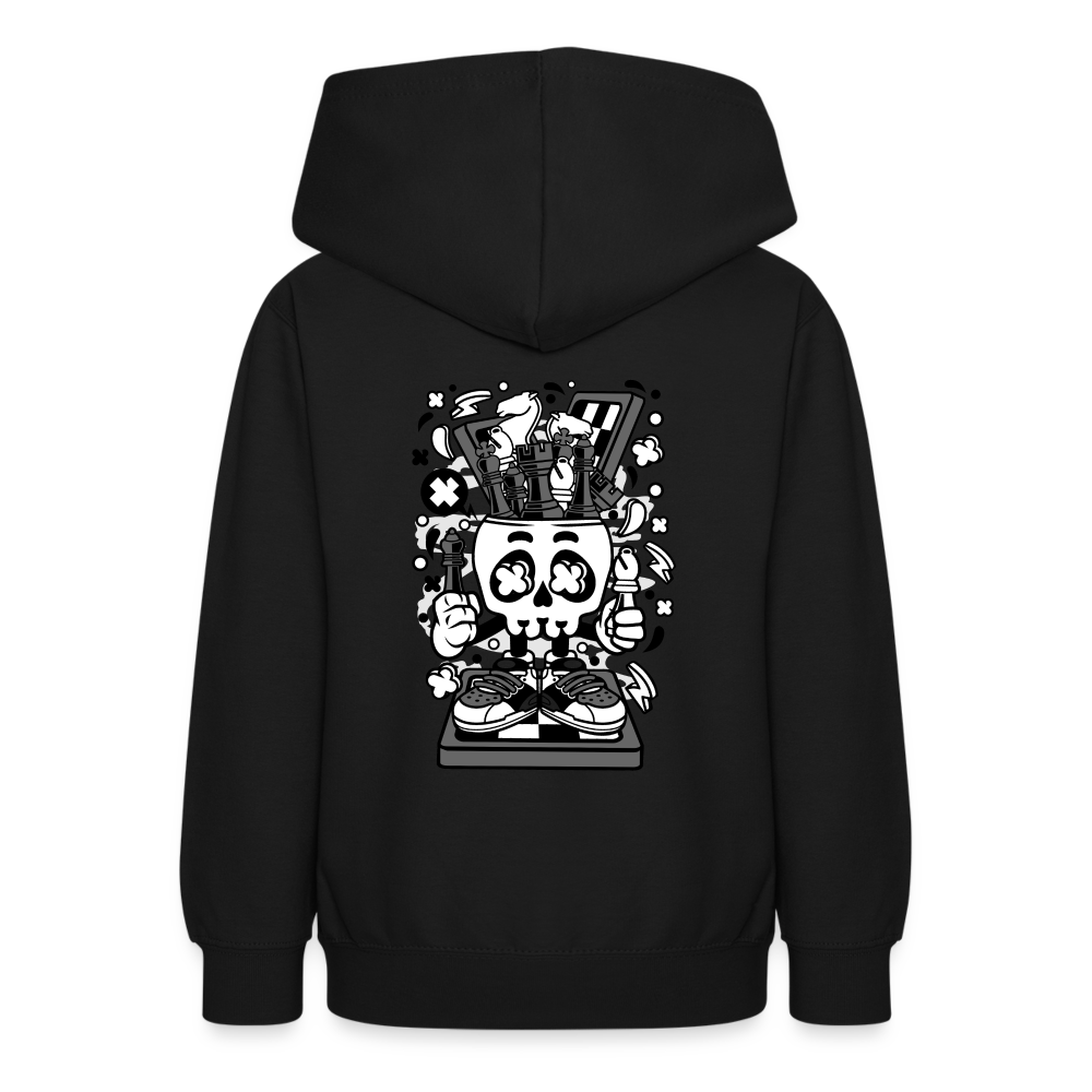 Felpa con cappuccio per teenager | AWDis | ChessSkull - nero