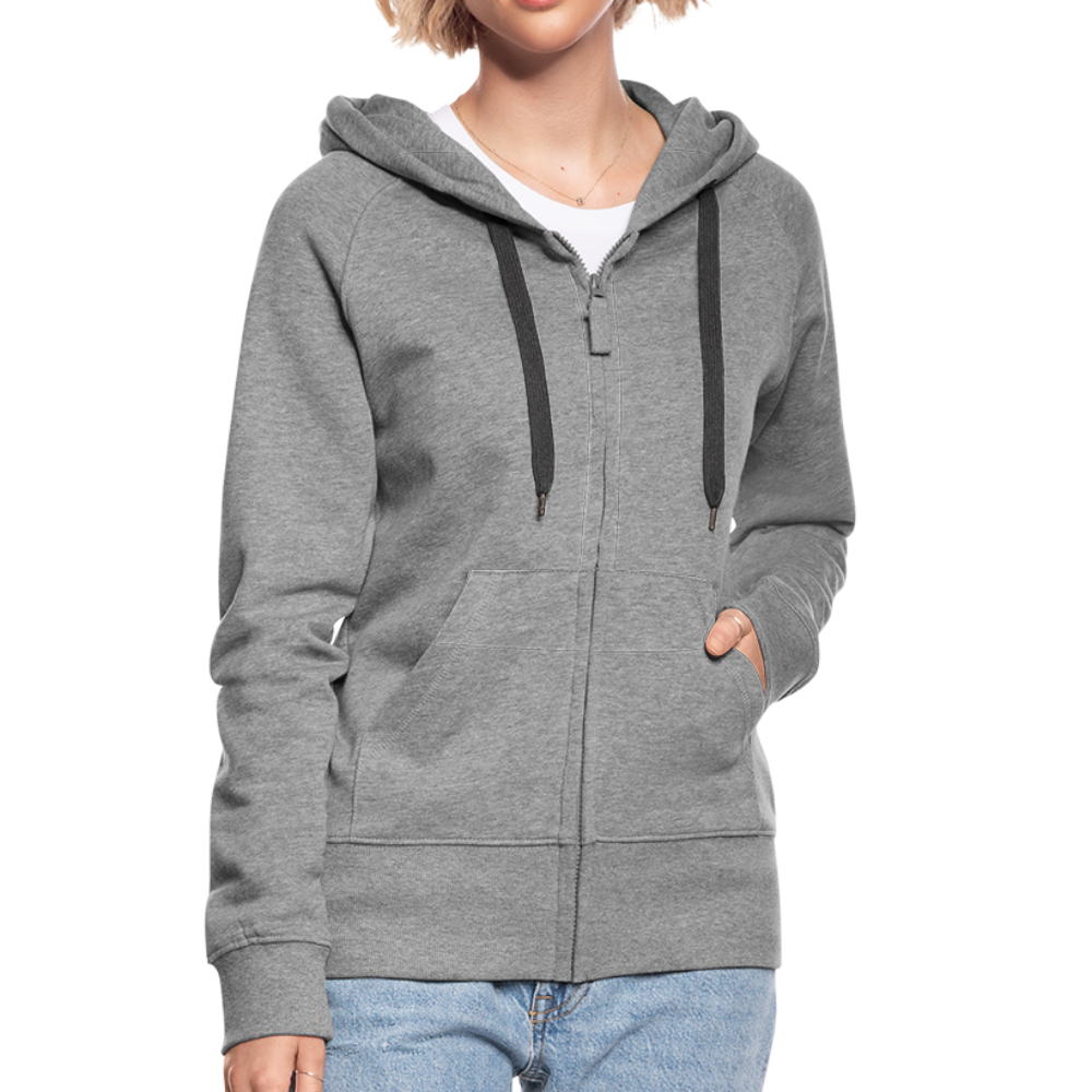 Giacca Felpata con zip premium da donna | Spreadshirt - grigio melange