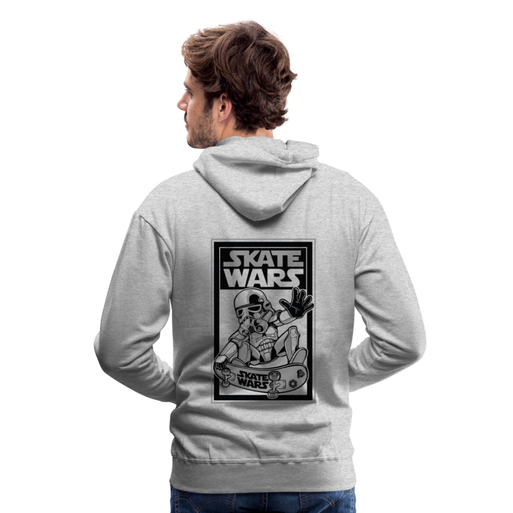 Felpa con cappuccio premium da uomo | Spreadshirt | Skate Wars - grigio melange