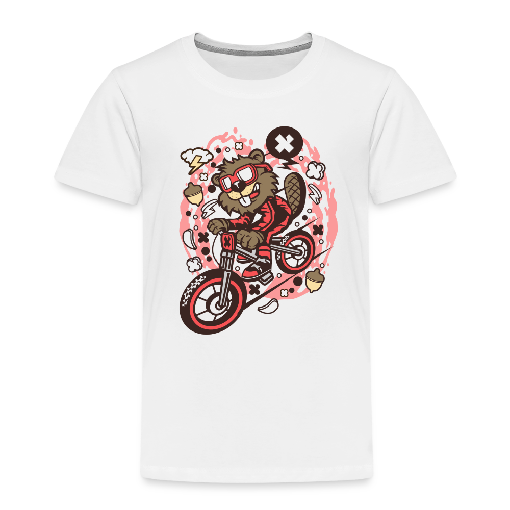 Maglietta Premium per bambini | Spreadshirt | Beaver Downhill - bianco