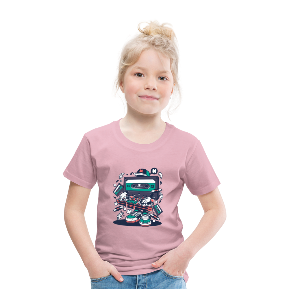 Maglietta Premium per bambini | Spreadshirt | Cassette Disk Jockey - rosa chiaro