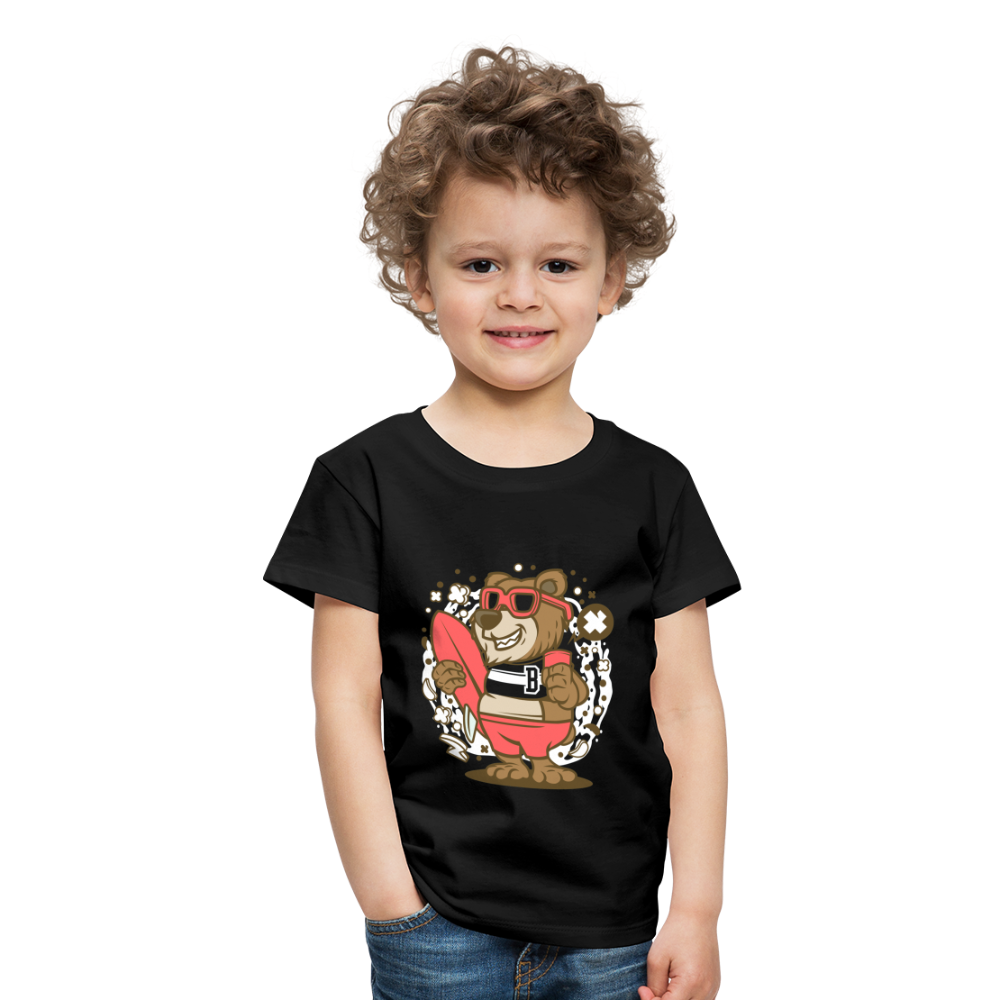 Maglietta Premium per bambini | Spreadshirt | Bear Surfing - nero