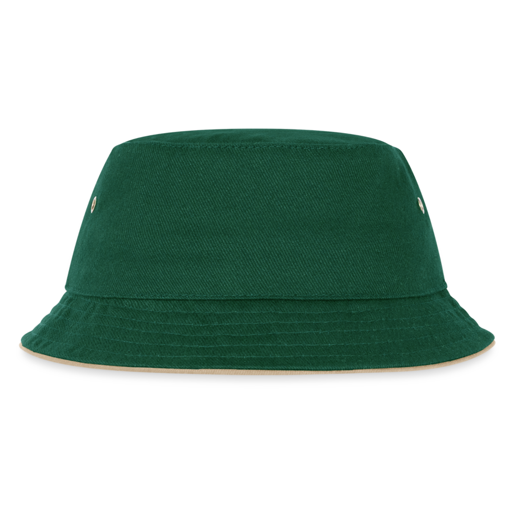 Cappello alla pescatora per bambini | Myrtle Beach - verde scuro/beige