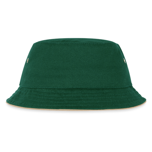 Cappello alla pescatora per bambini | Myrtle Beach - verde scuro/beige