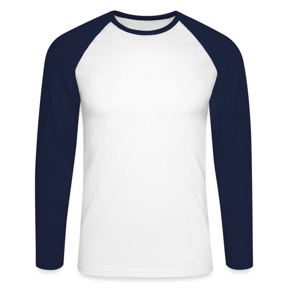 Maglia da baseball a manica lunga da uomo | Fruit of the Loom - bianco/navy