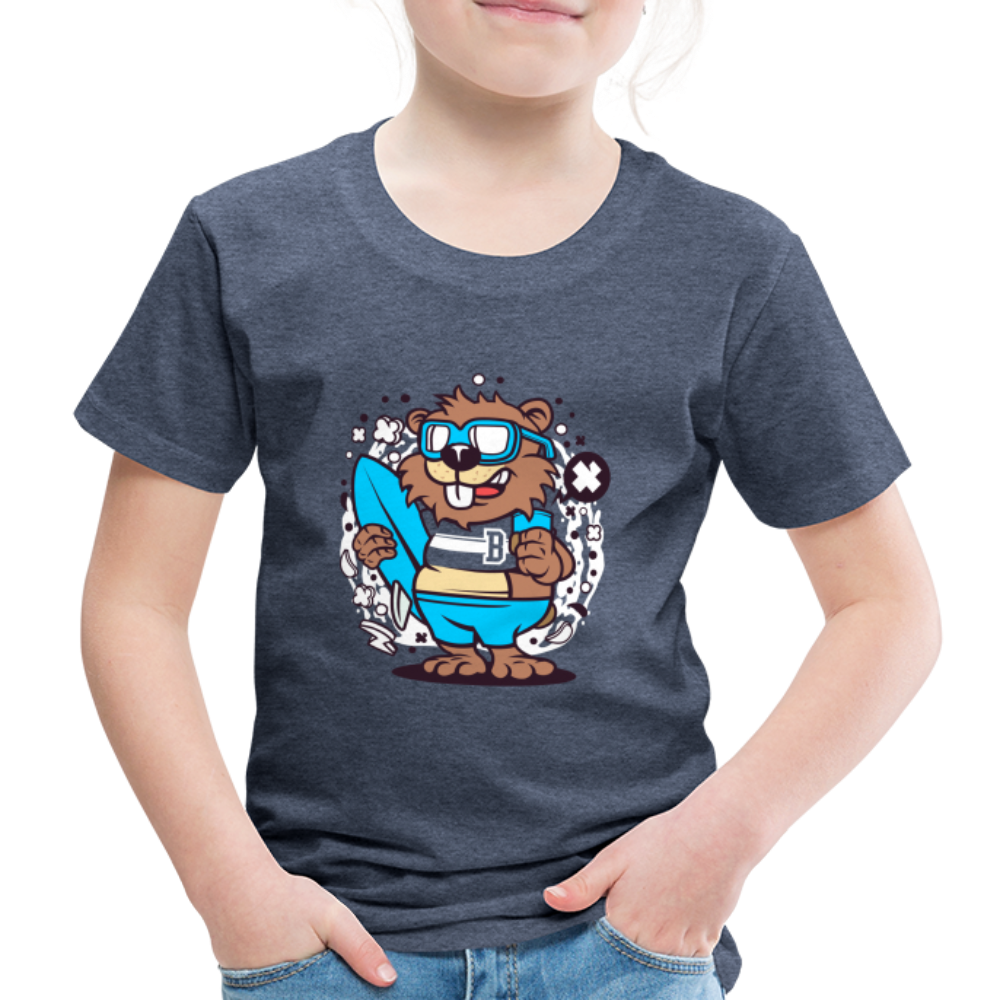 Maglietta Premium per bambini | Spreadshirt | Beaver Surfing - bluastro