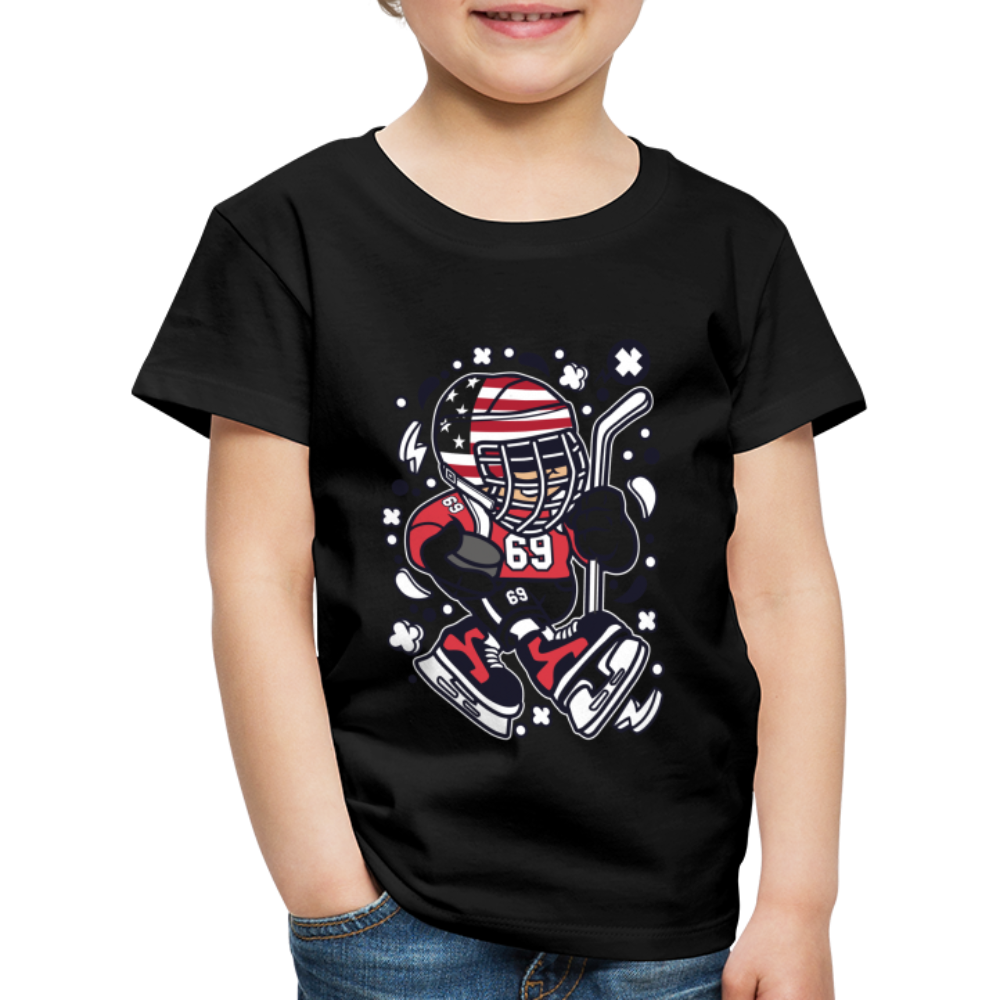 Maglietta Premium per bambini | Spreadshirt | American Hockey Kid - nero