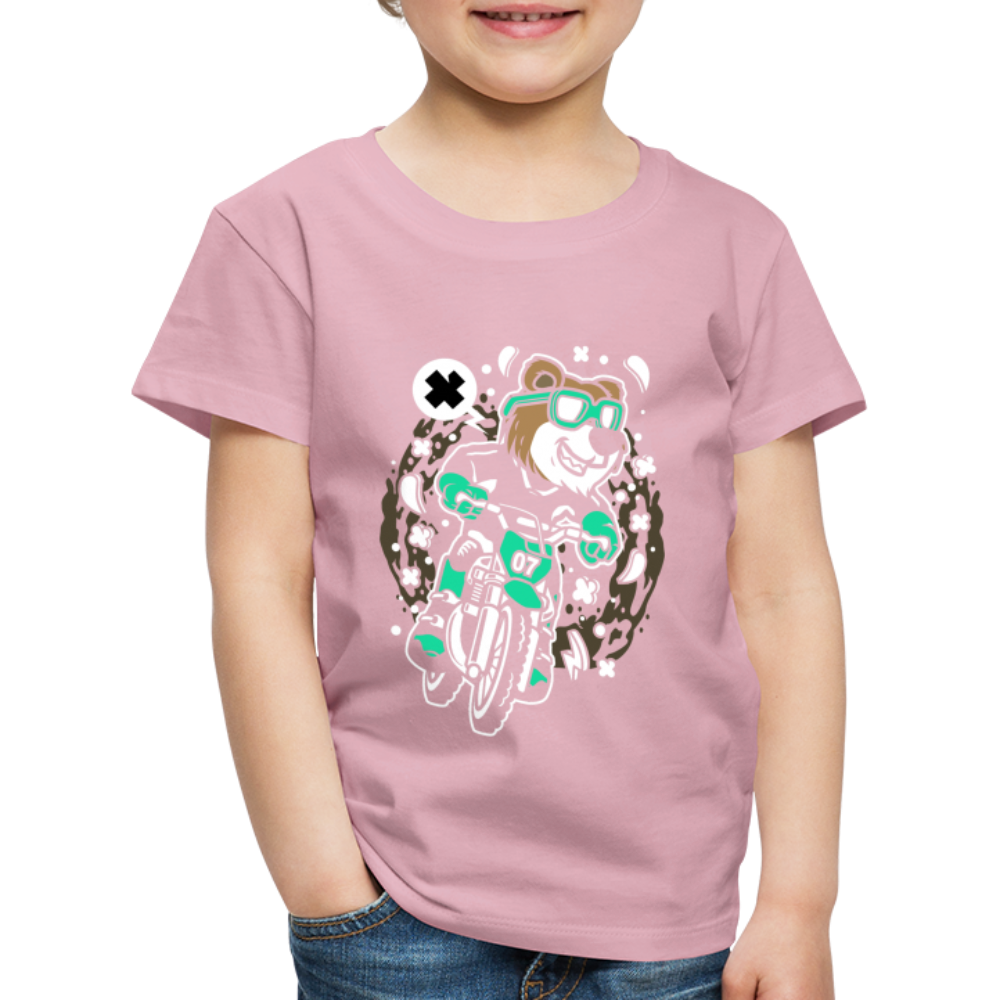 Maglietta Premium per bambini | Spreadshirt | Bear Motocross - rosa chiaro